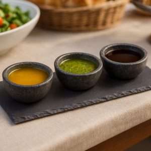 Set of 3 Serving Granite Bowls & Plate – by Reeko Design